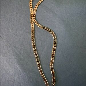 Gold Chain Necklace. Cuban link 14k gold plated over stainless steel.